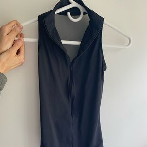 Ainsliewear Black zip up mesh leotard size medium
